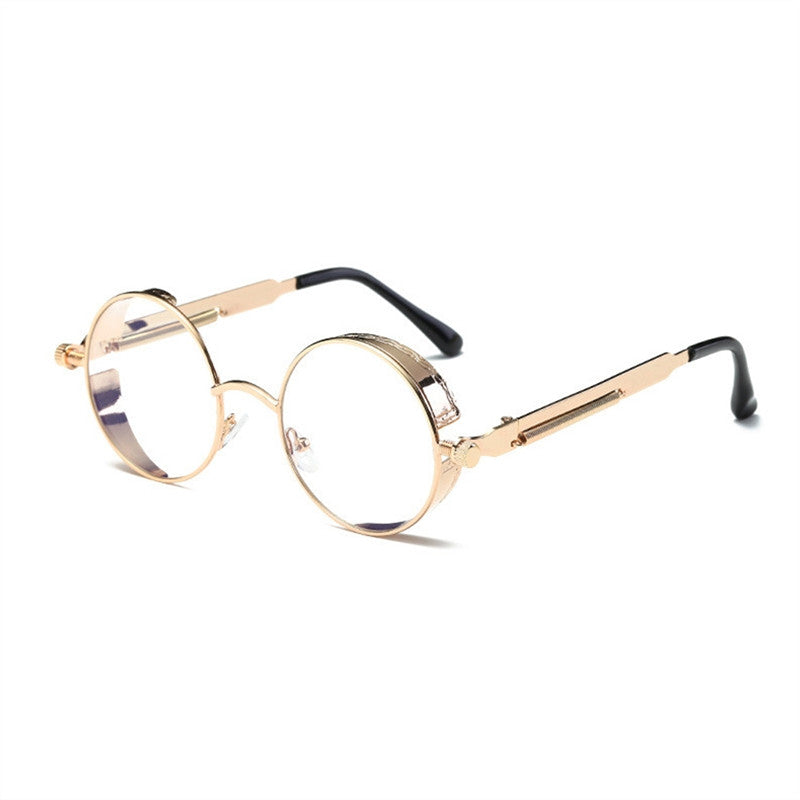 Round Flat Mirror Sunglasses Fshion Vintage Sunglasses Women Men Glasses