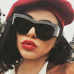 Rhinestone Square Sunglasses Women