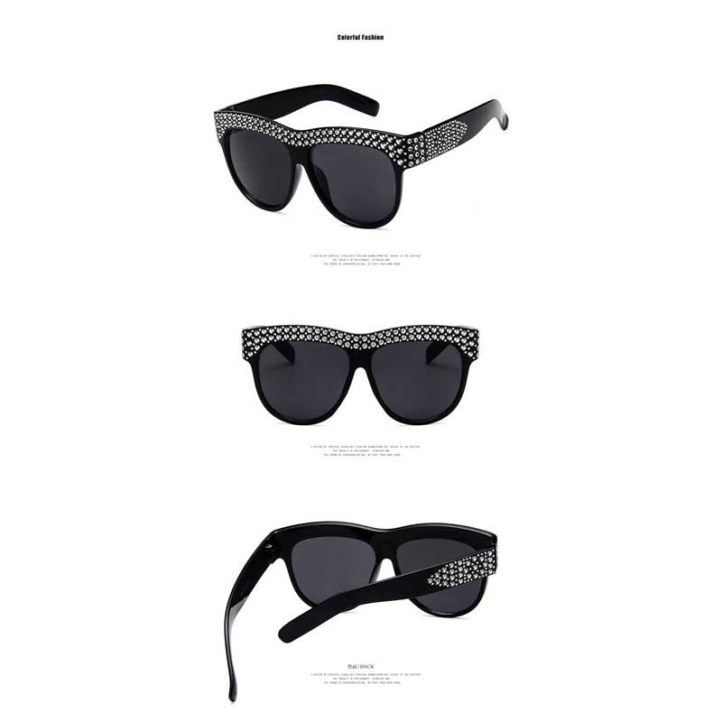 Rhinestone Square Sunglasses Women