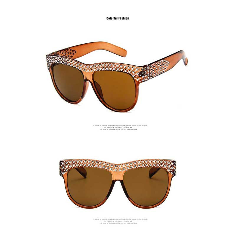 Rhinestone Square Sunglasses Women