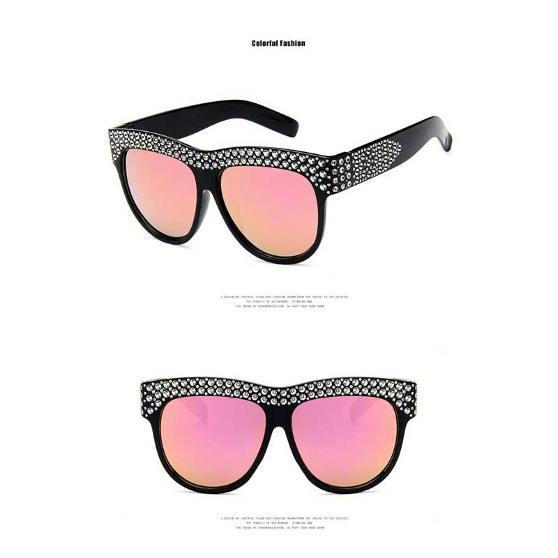 Rhinestone Square Sunglasses Women