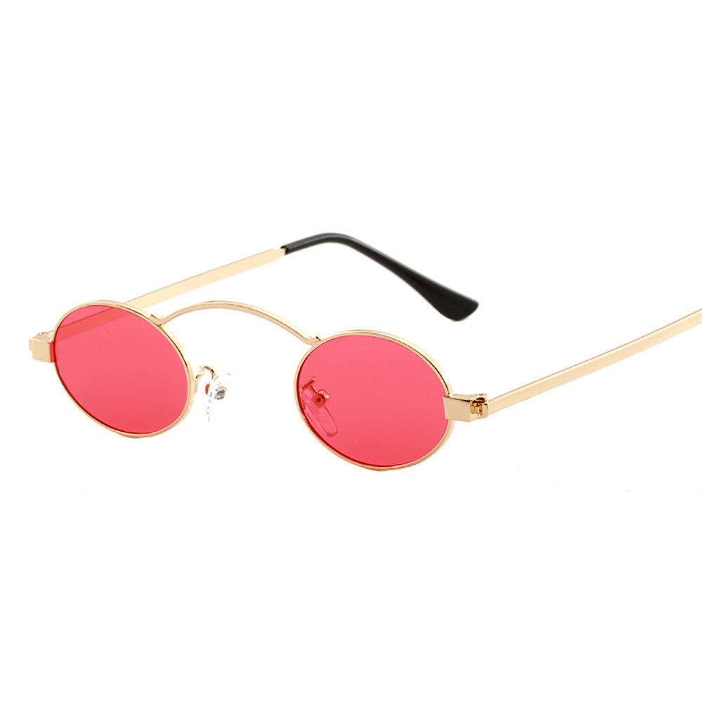 Women Fashion Unisex Round Frame Shades Sunglasses Integrated UV Glasses