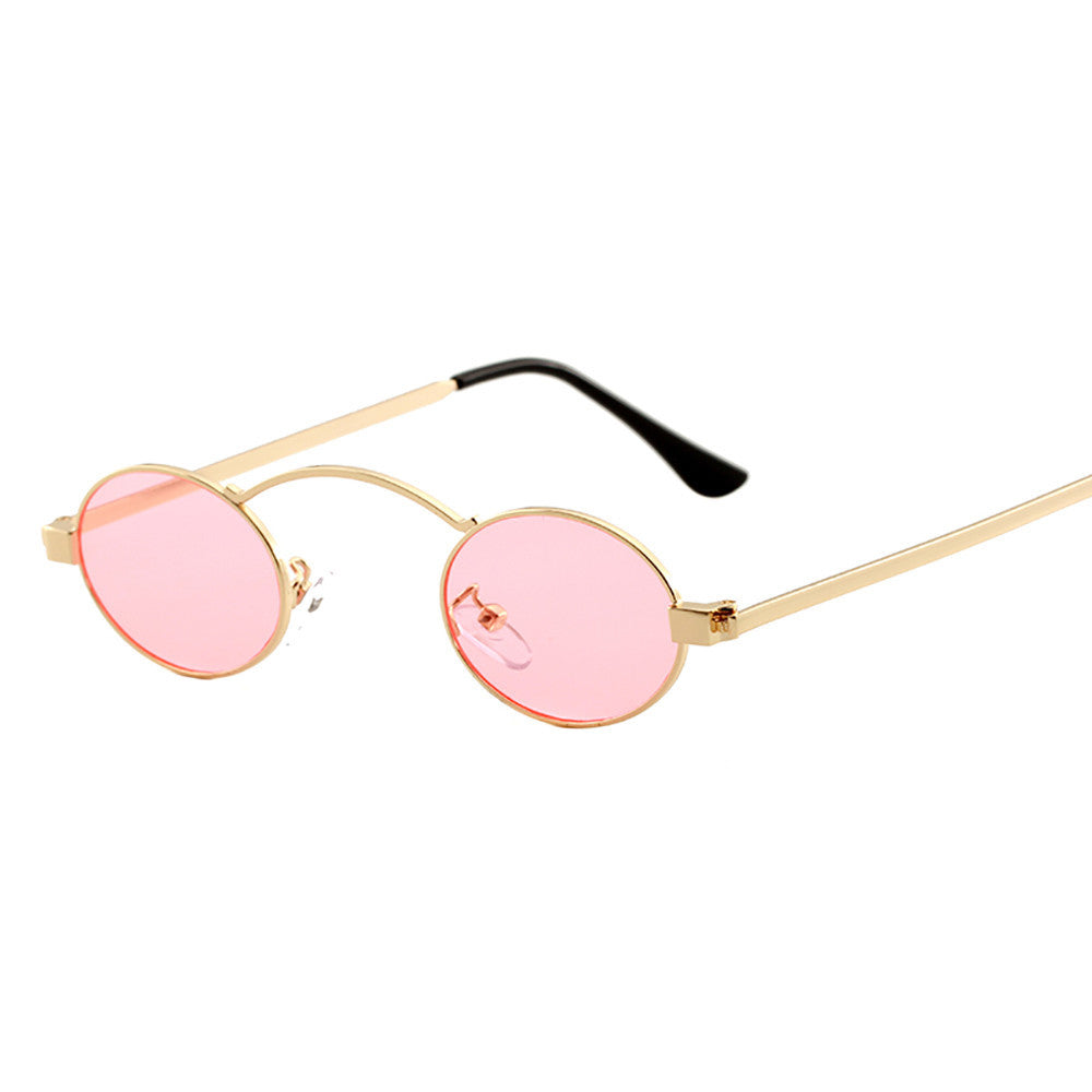 Women Fashion Unisex Round Frame Shades Sunglasses Integrated UV Glasses